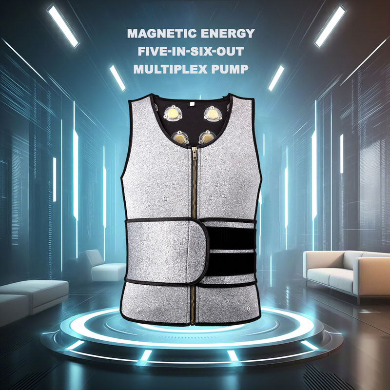 Magnetic energy five-in-six-out multiplex pump